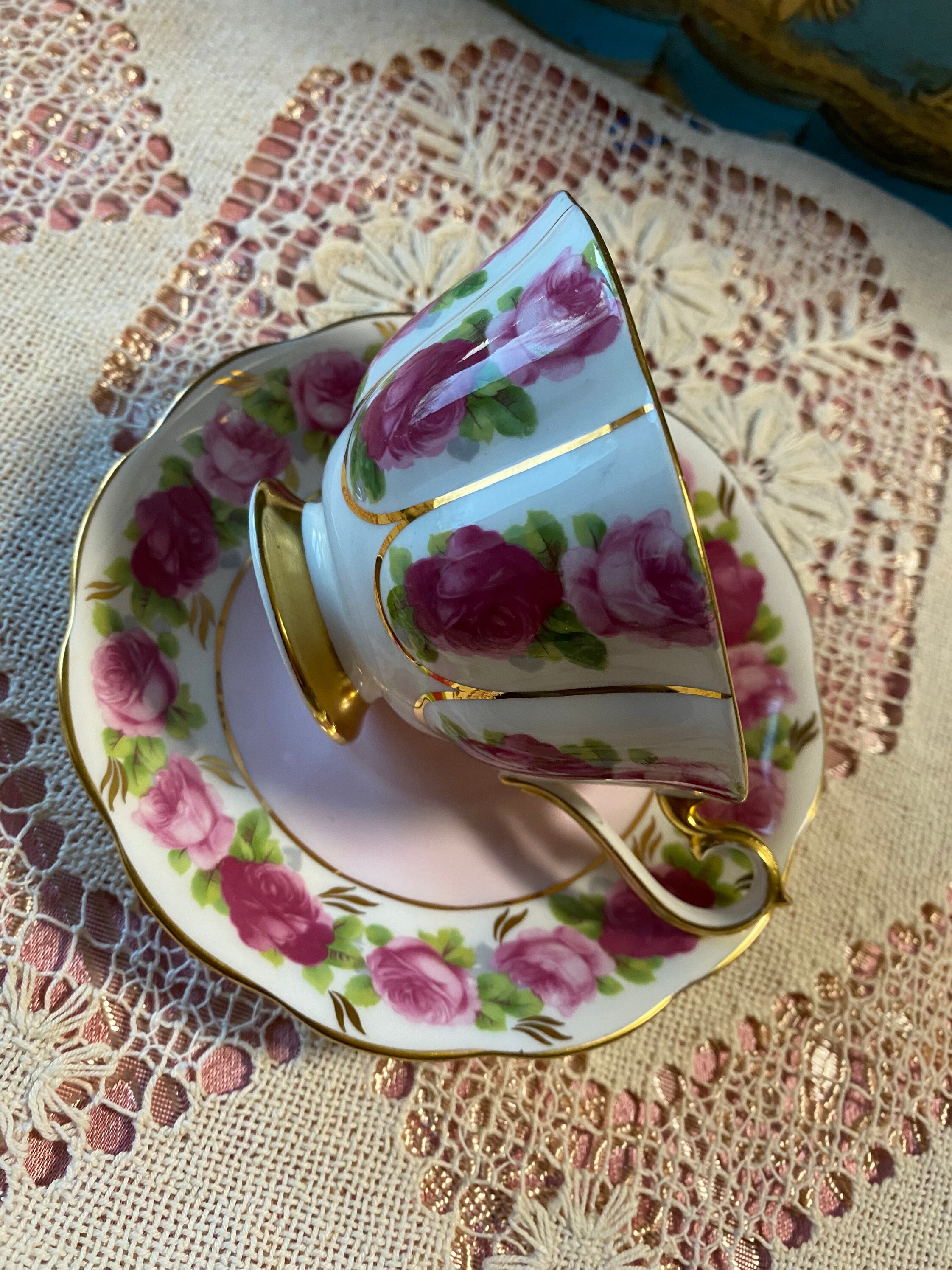 Special Edition Royal Albert Old English Rose Tea Cup and Etsy