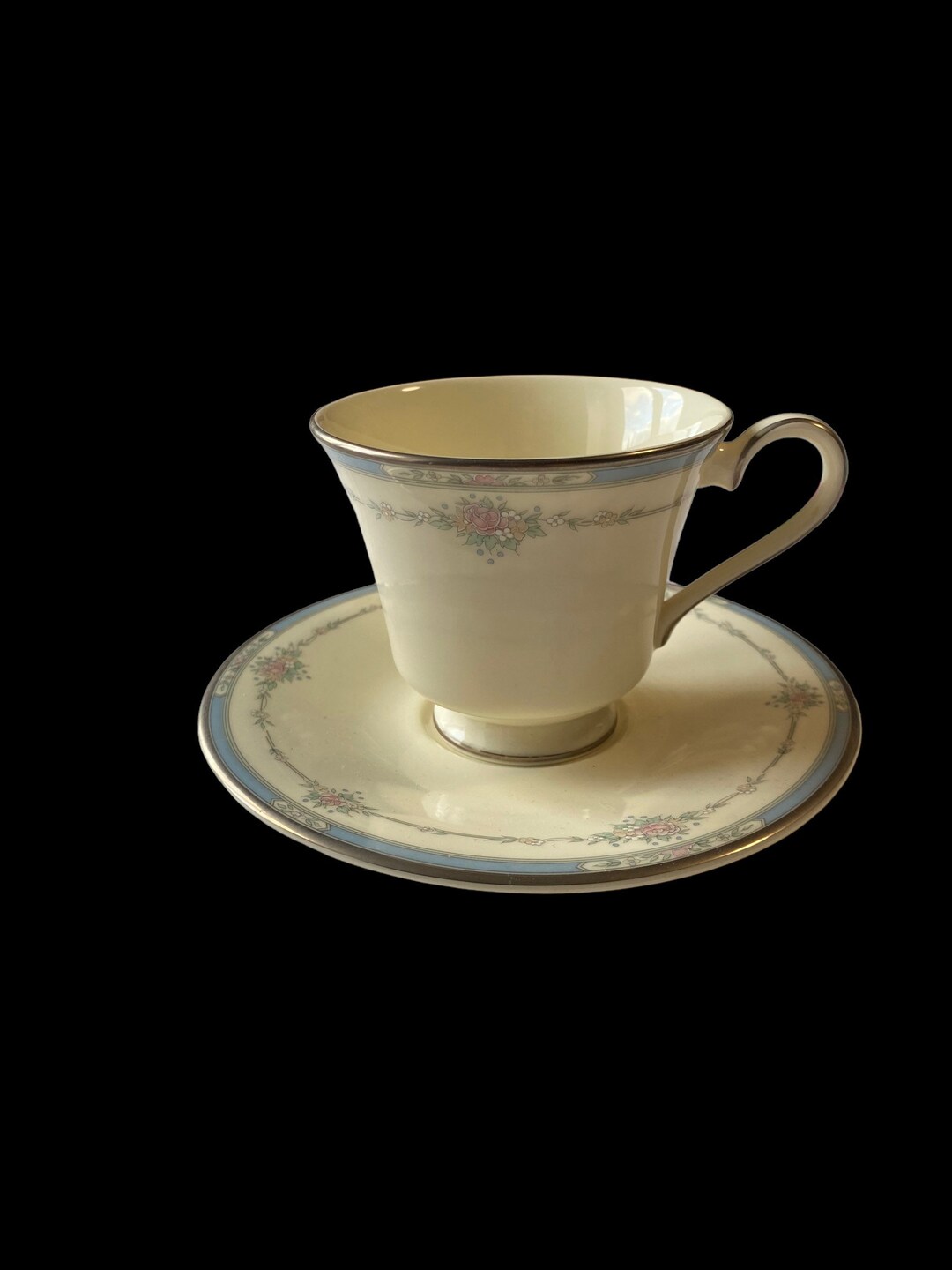 Vintage Tall Royal Doulton Tea Cup and Saucer lisa HN5154, English Bone