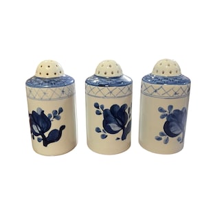 Royal Copenhagen Tranquebar Blue 3 salt and pepper shakers, vintage Royal Copenhagen/Aluminia Danish, gift for her