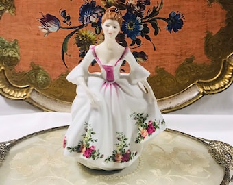 Vintage Collectible Royal Doulton Figurine “Country Rose” Hand Made and Hand Decorated HN 3221 Bone China England.Gorgeous Gift.