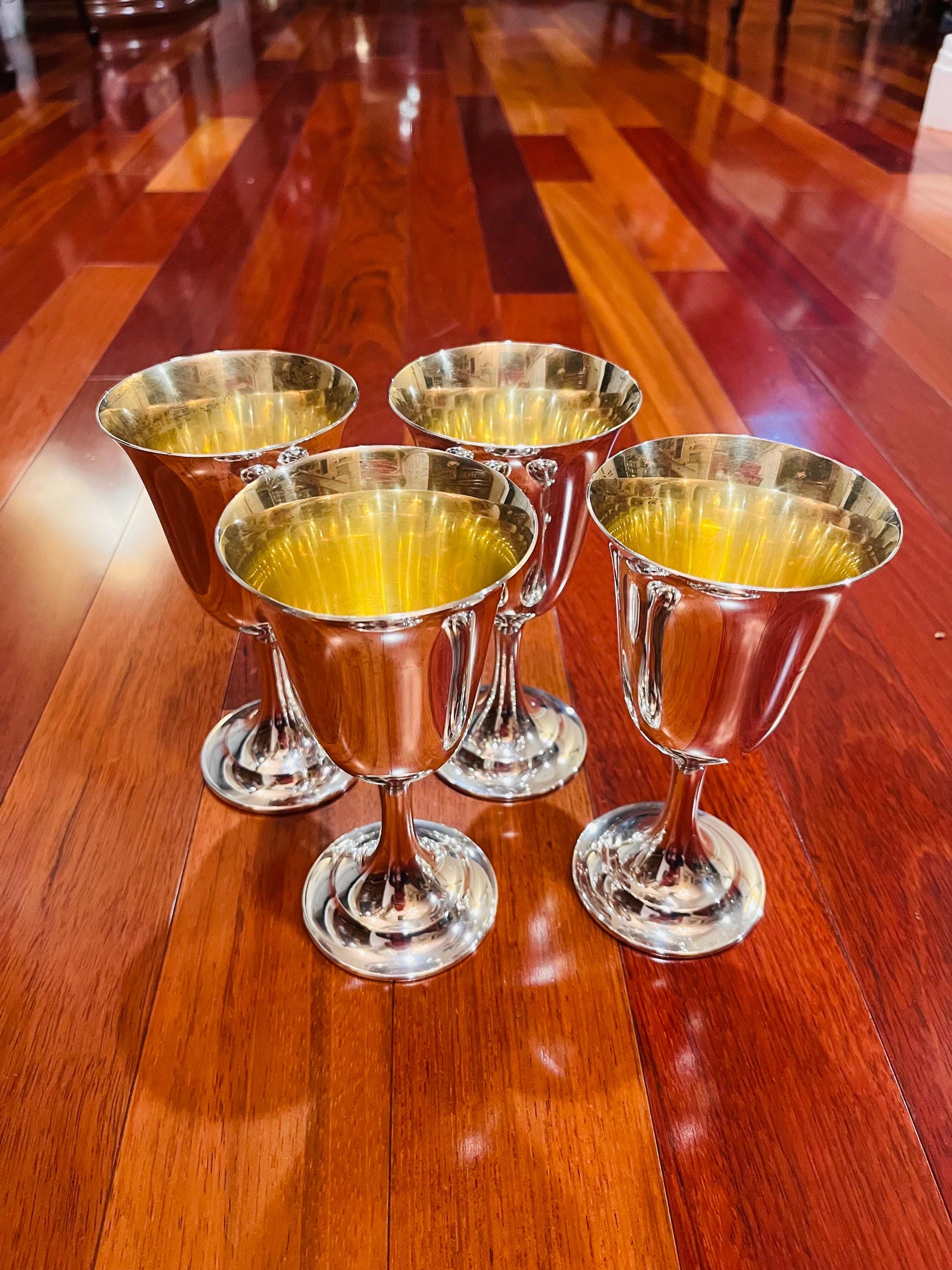 Set of 4 International Sterling Silver Lord Saybrook P 664 Goblets
