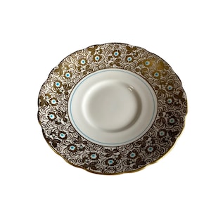 Royal Stafford gold and blue jewel saucer only replacement saucer