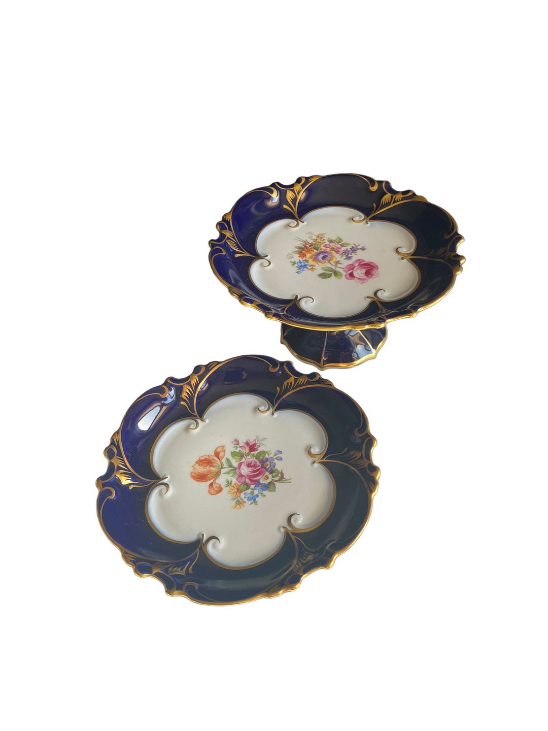 Set of 2 Vintage JLMENAU Echt Kobalt Made in East Germany Etsy