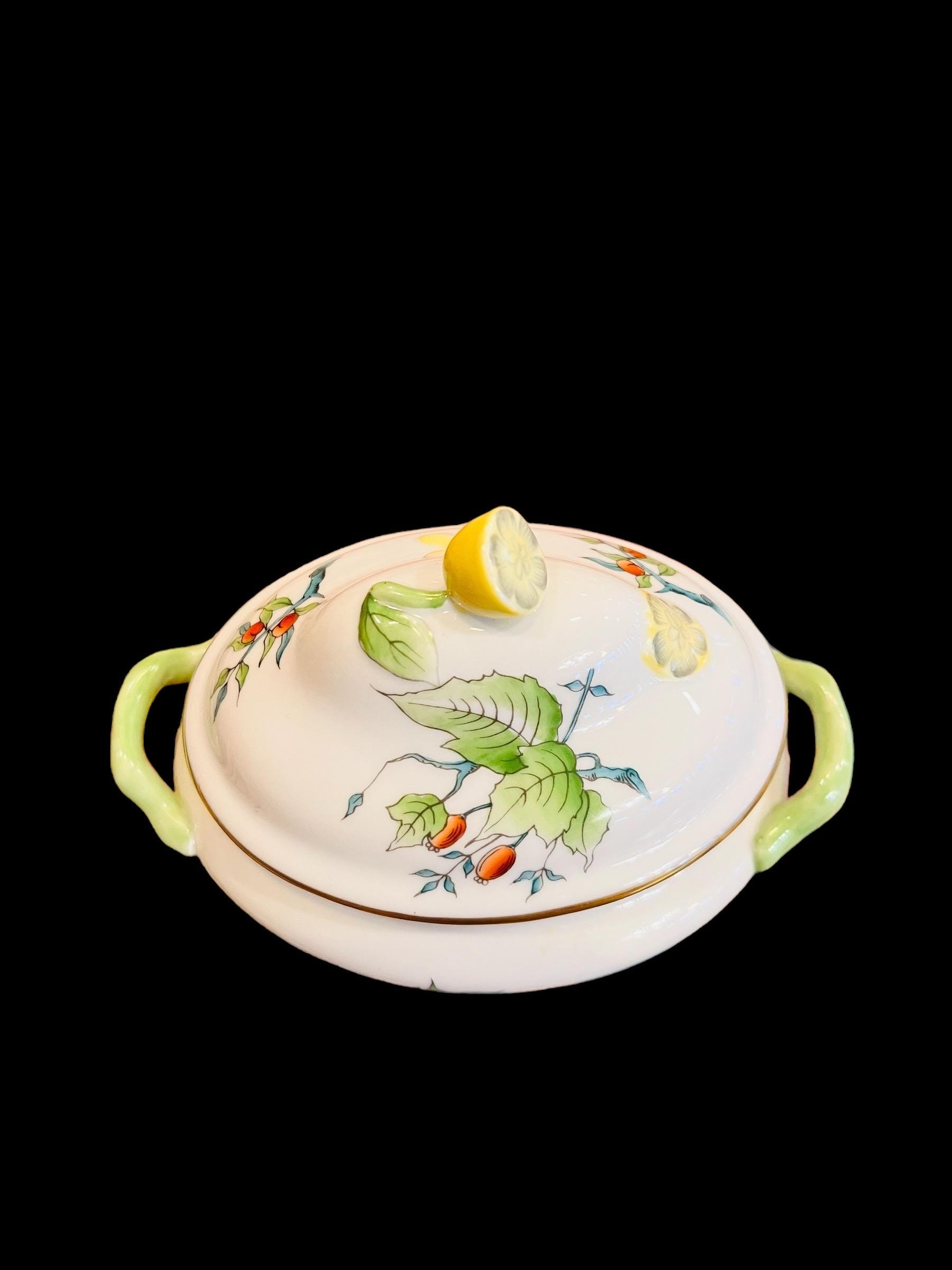 Vintage Hand Painted Herend Hungary Porcelain Handled Vintage Hand Painted Herend Hungary Porcelain Handled