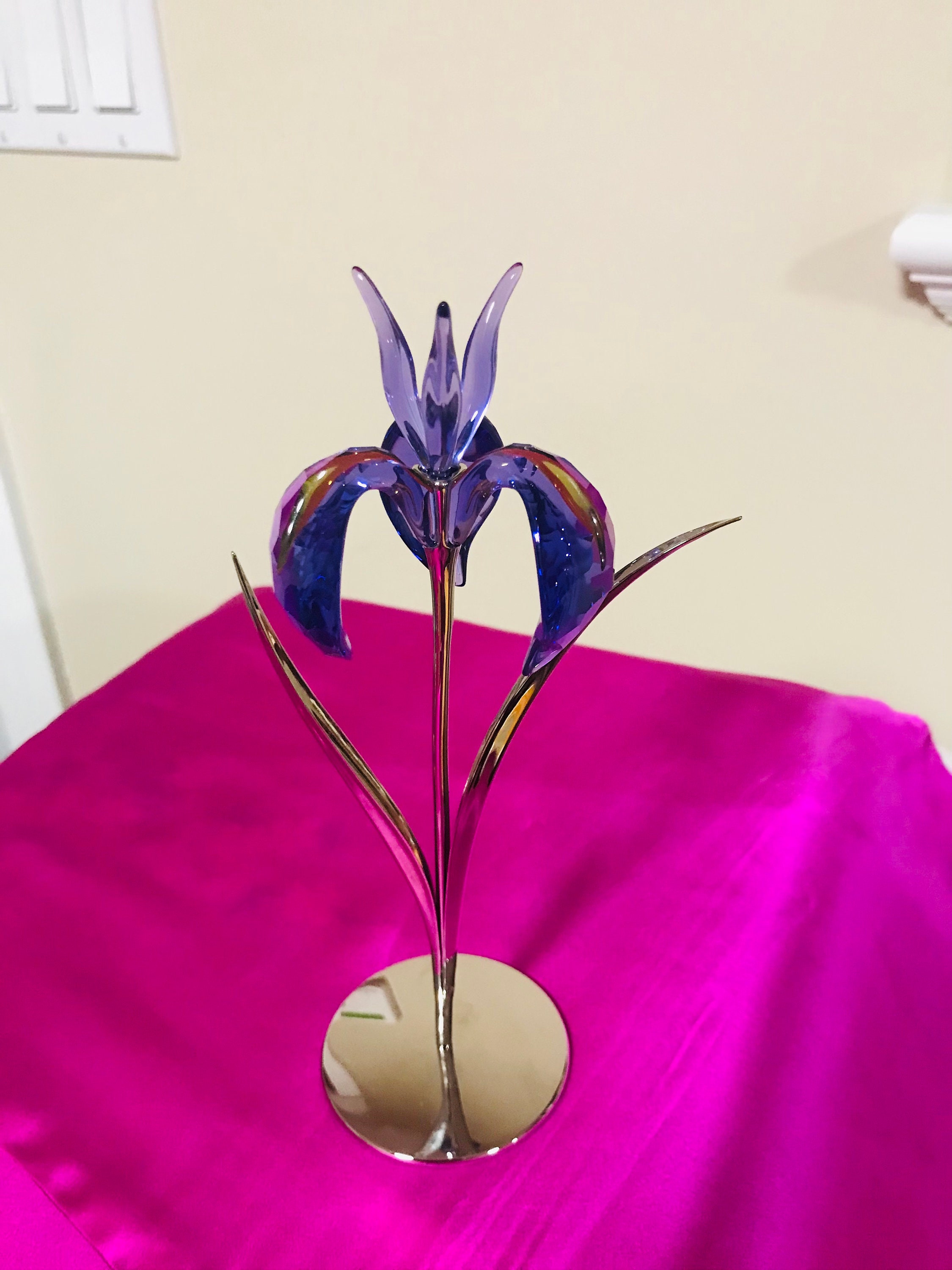 Collectible Vintage Swarovski Crystal Bamboa Blue Violet Collectible Vintage Swarovski Crystal Bamboa Blue Violet