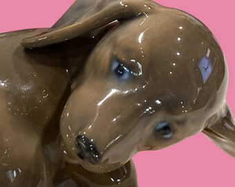 ヴィンテージ ロイヤルコペンハーゲン製 磁器製 ダックスフンドの子犬