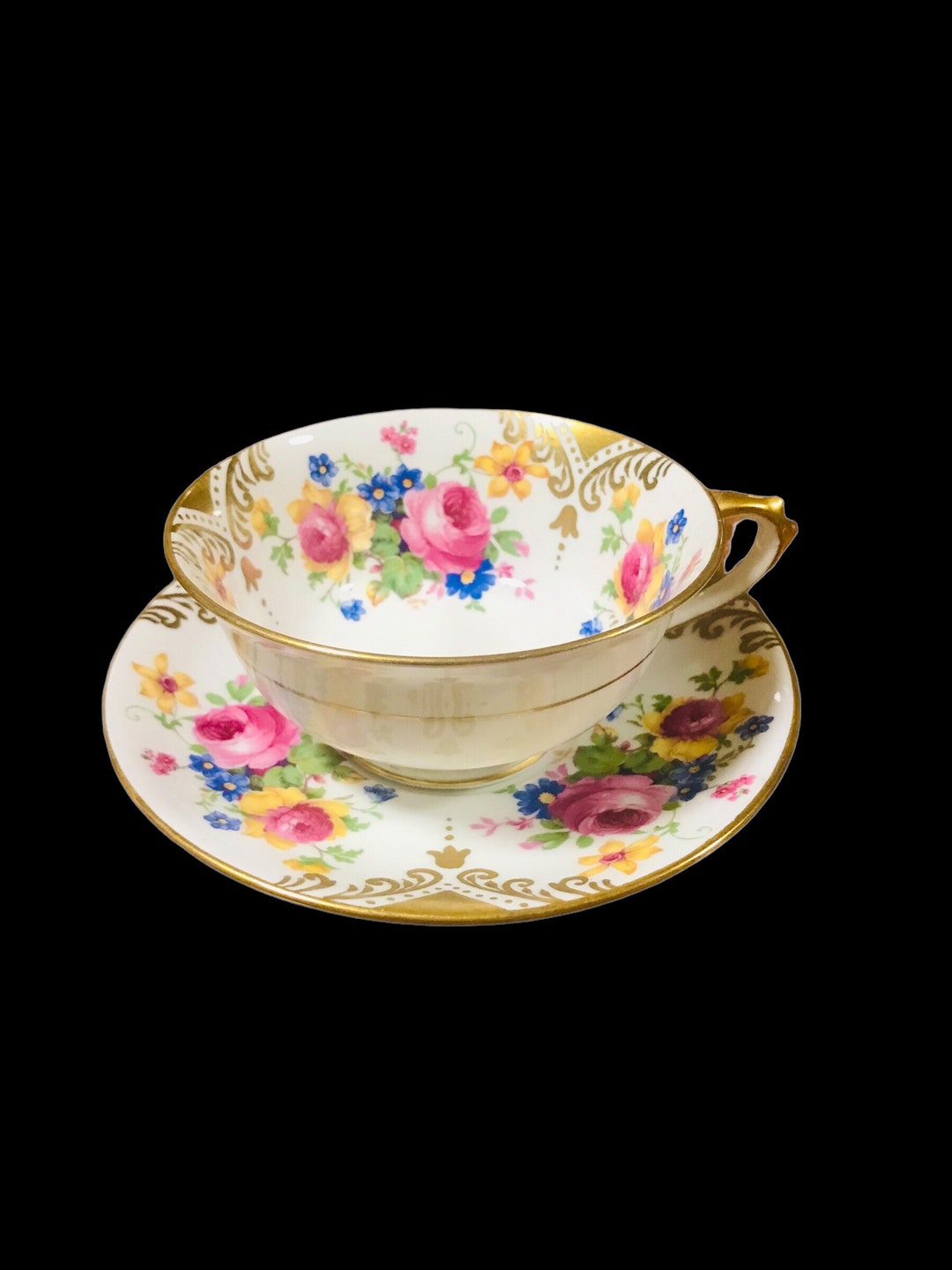 Beautiful Antique Chelson China England Tea Cup Cup and Saucer Pink ...