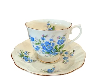 Royal Albert Forget Me Not Bone China Tea Cup and Saucer - England