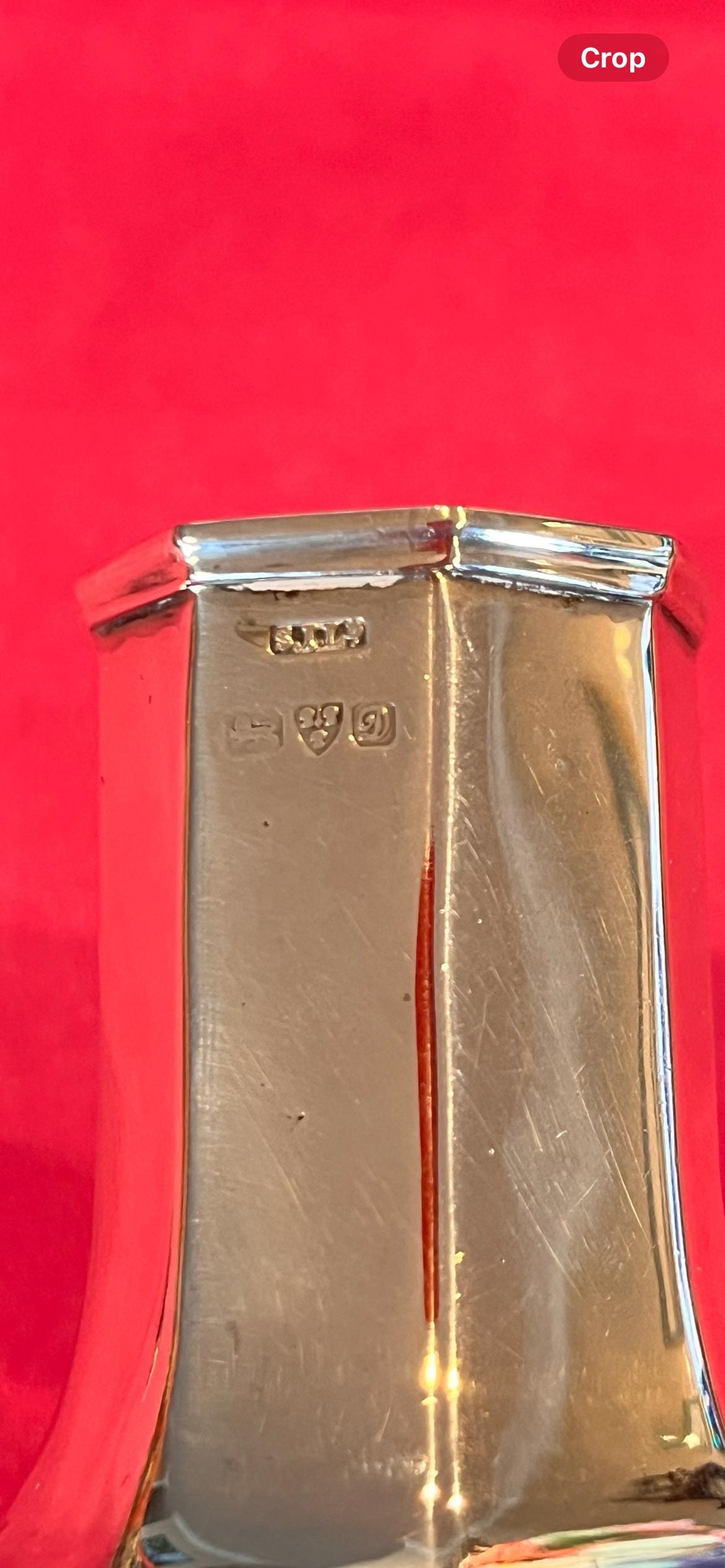 アンティークの刻印入りチェスター 1904 スターリング シルバー