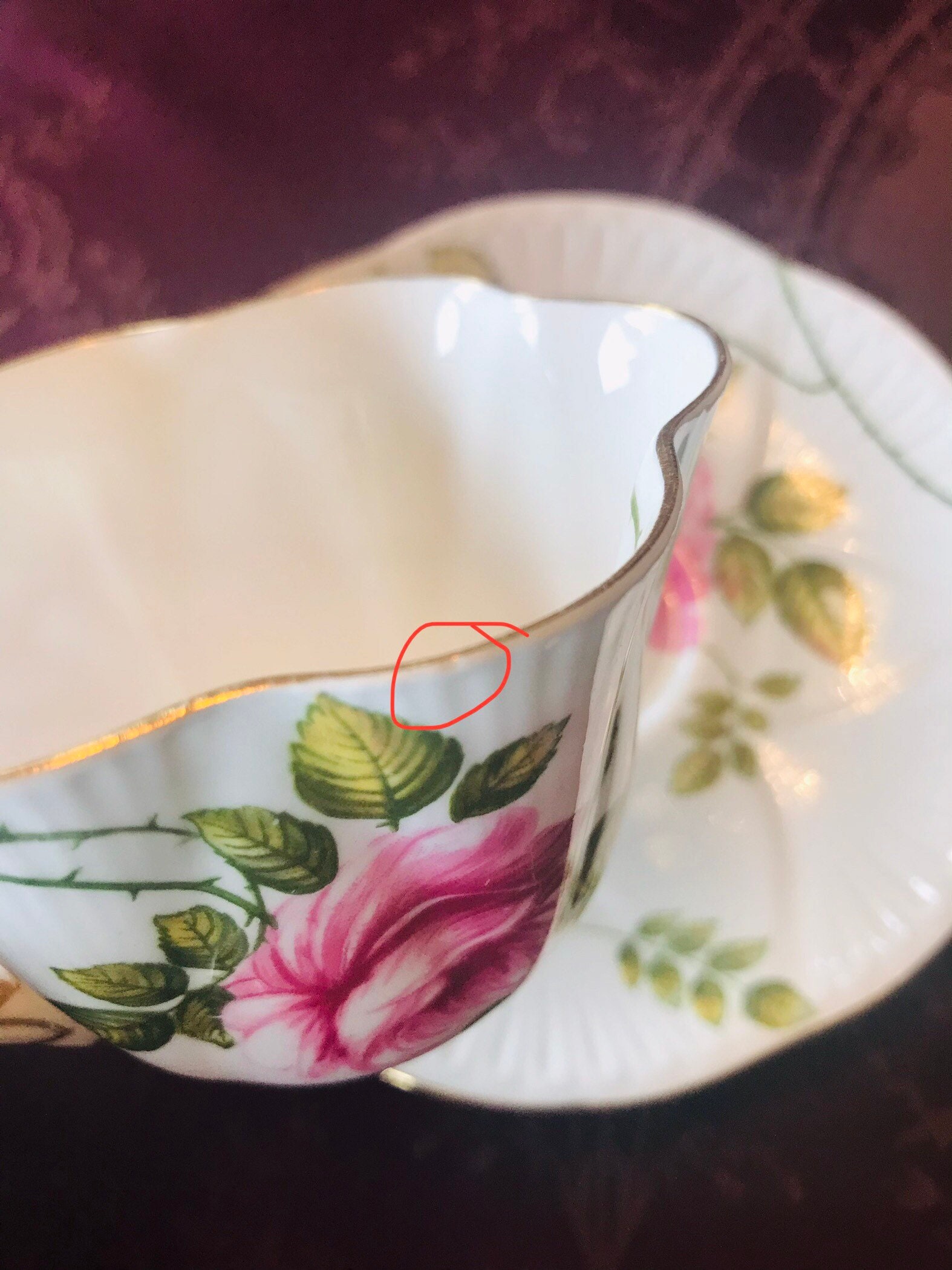 ヴィンテージ コレクターズアイテム シェリー「ランブラー ローズ