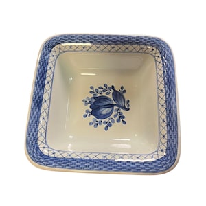Royal Copenhagen Tranquebar Blue square shaped 7.5&quot; serving dish, vintage Royal Copenhagen/Aluminia Danish, serving dish