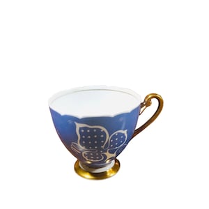 Vintage replacement Shelley cup orphan bone china England light blue, collectible Shelley replacement cup.