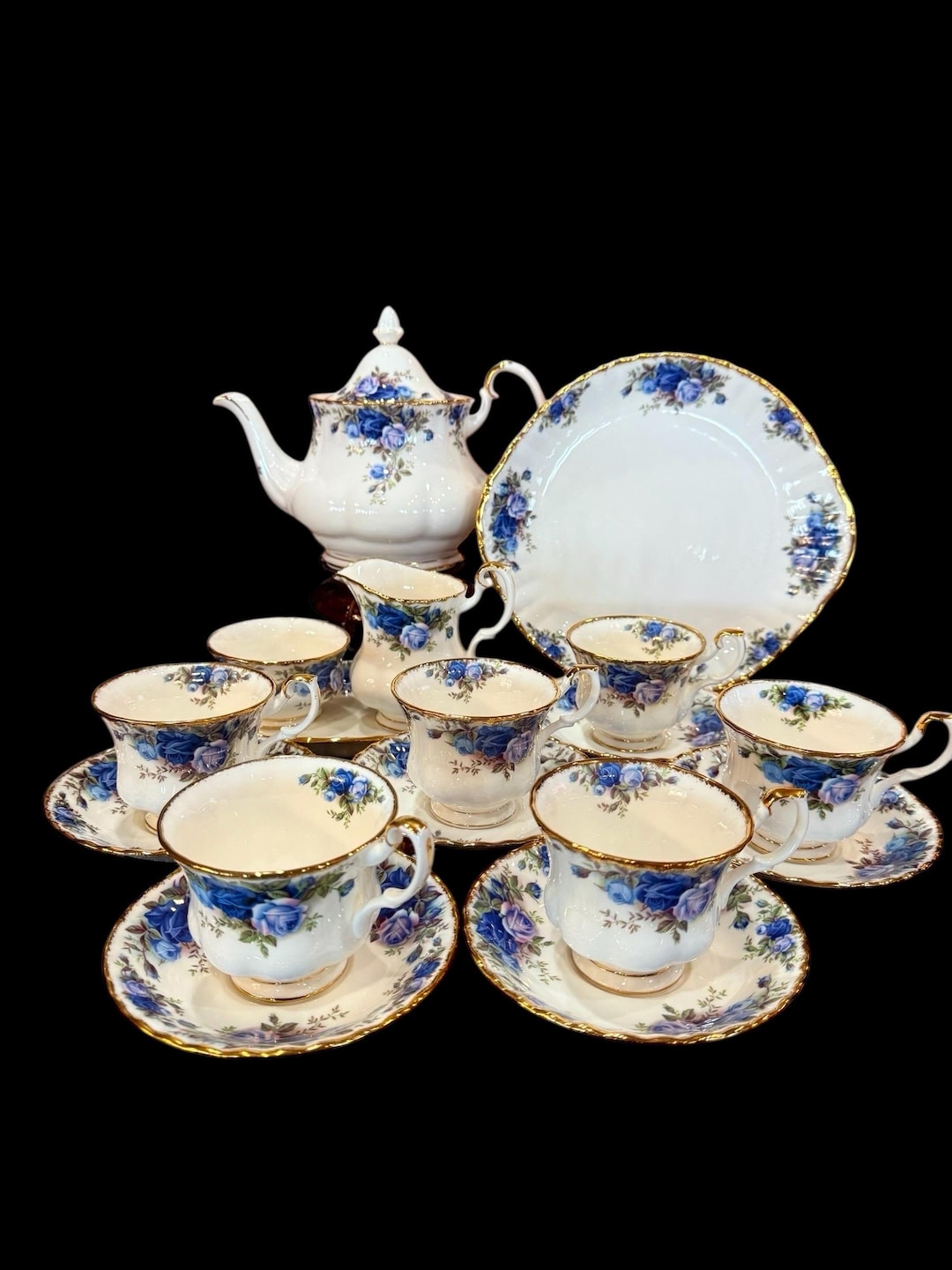 Moonlight Tea Set Royal Albert Moonlight Afternoon Tea Set 18-PC for 6 English Porcelain ...