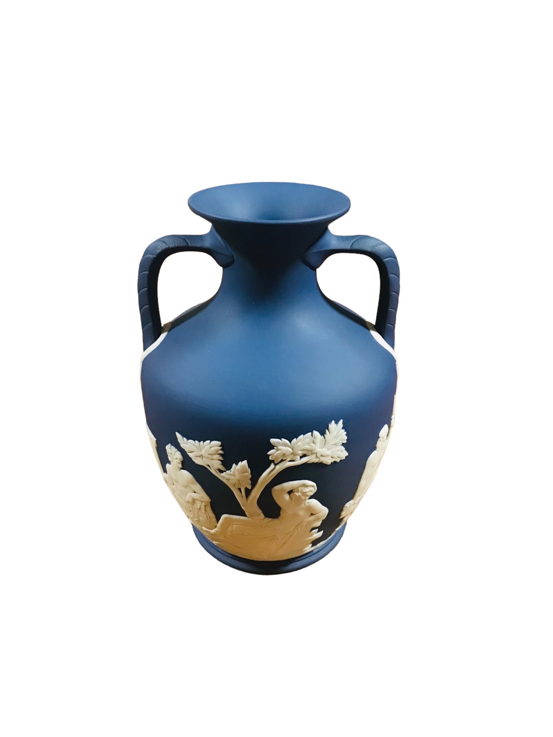 希少ウェッジウッド ジャスパーポートランドベースポートランドの壺黒壺