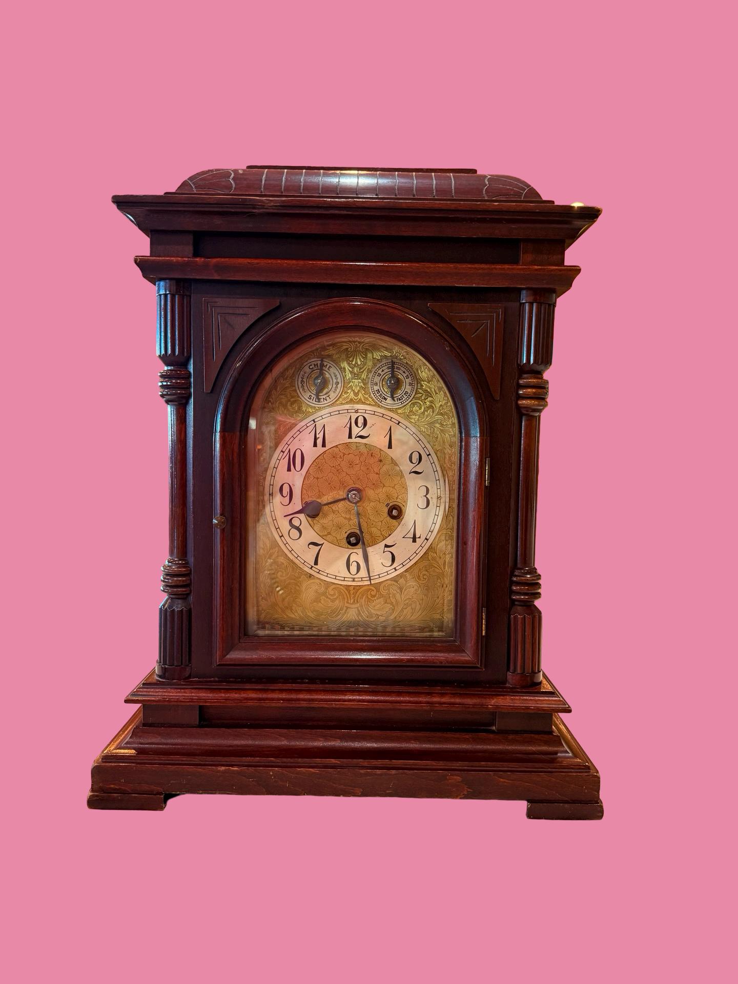 Antique Mahogany Wall Clock - Etsy