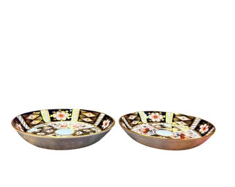 Royal Crown Derby Old Imari 1128 Pattern Ginger Jar 4 1/2” T With