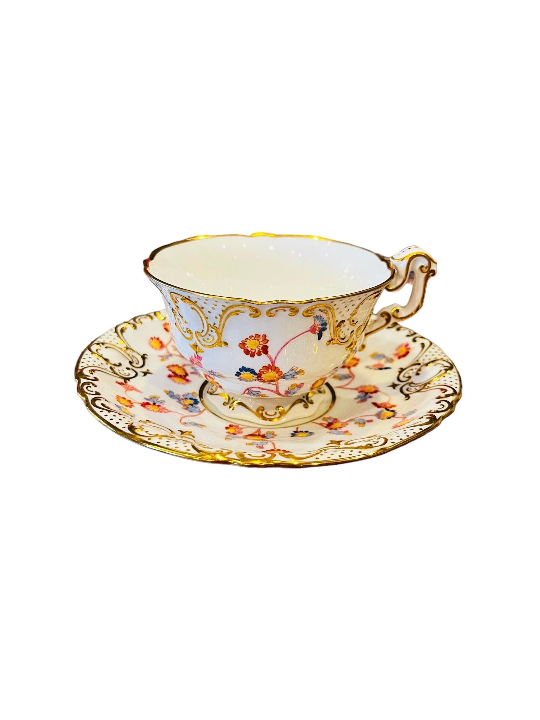 Antique Handpainted Copeland Spode Tgoode Tea Cup and Saucer