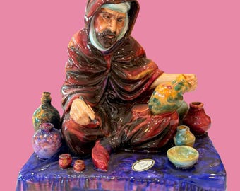Vintage Royal Doulton figurine The Potter, H.N 1493 limited edition, bone china England. Gorgeous gift.
