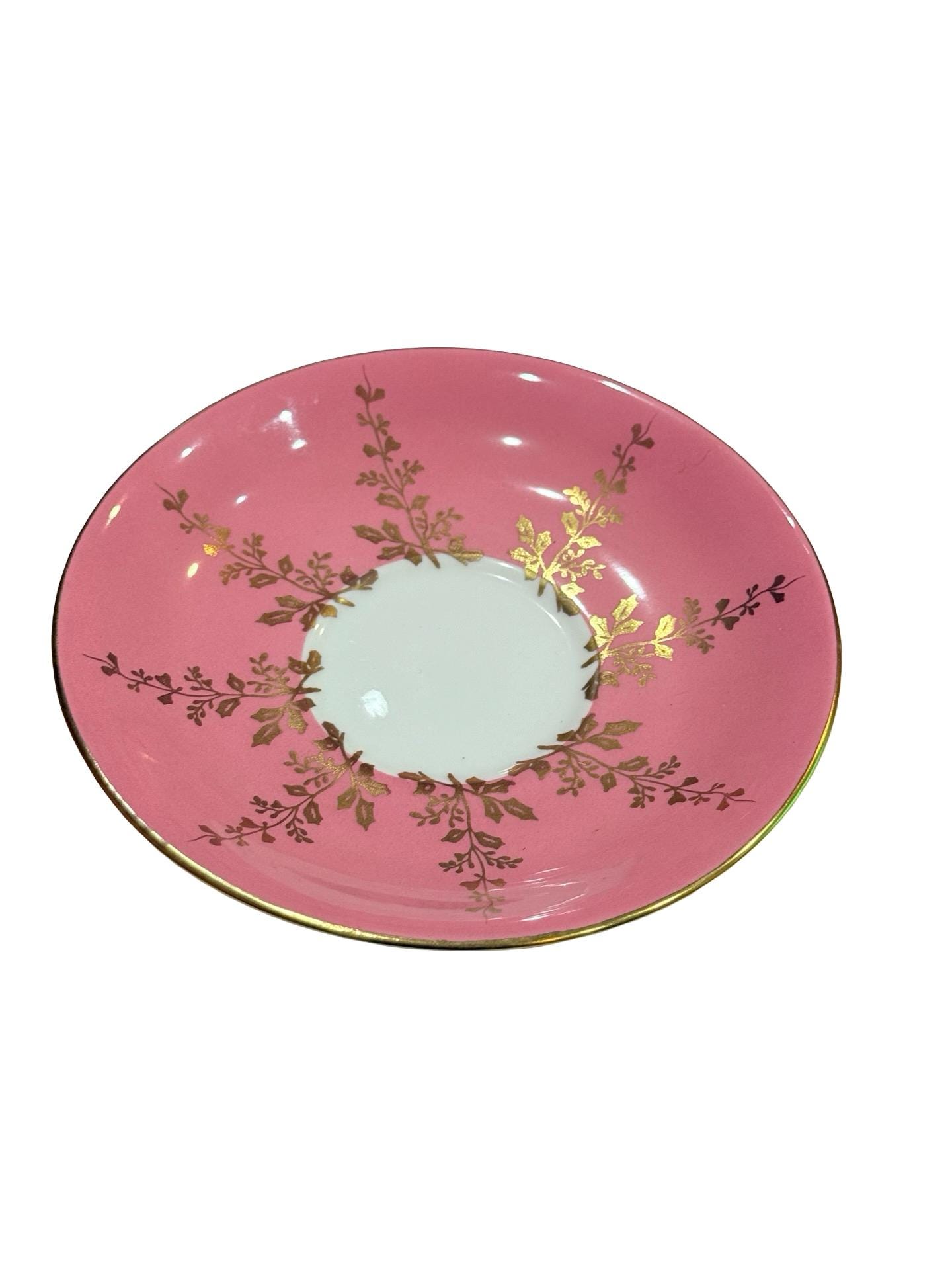 Aynsley Footed Pink Tea Cup and Saucer Set Bone China England. - Etsy