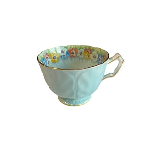Aynsley Handpainted poppy blue crocus shaped cup only, replacement cup