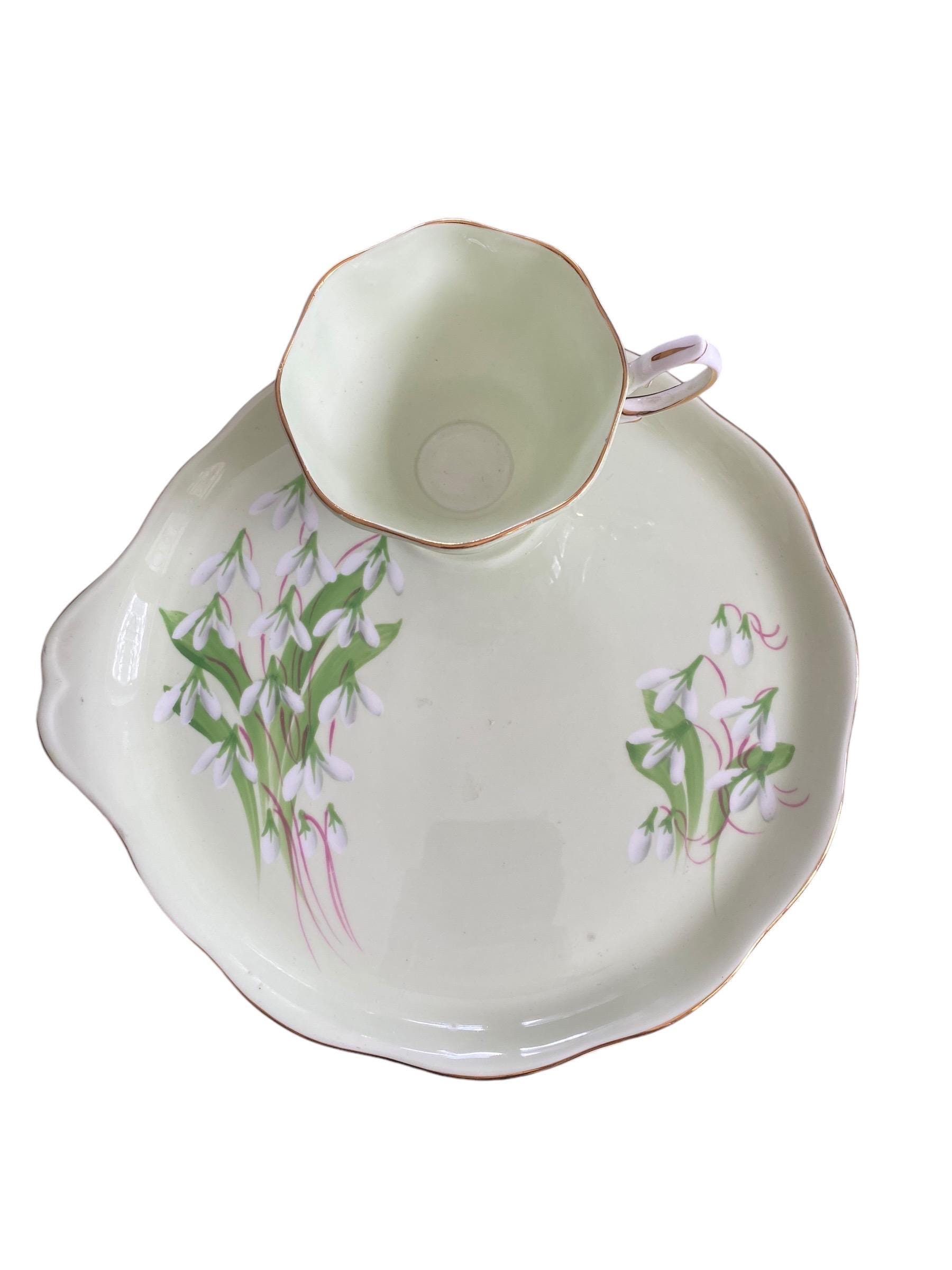 希少なロイヤルアルバート ローレンティアン スノードロップ ラウンド