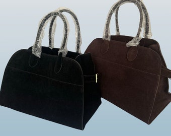 Suede Handbag, Suede Tote Bag, Minimalist Tote Bag, Tote Bag For Women