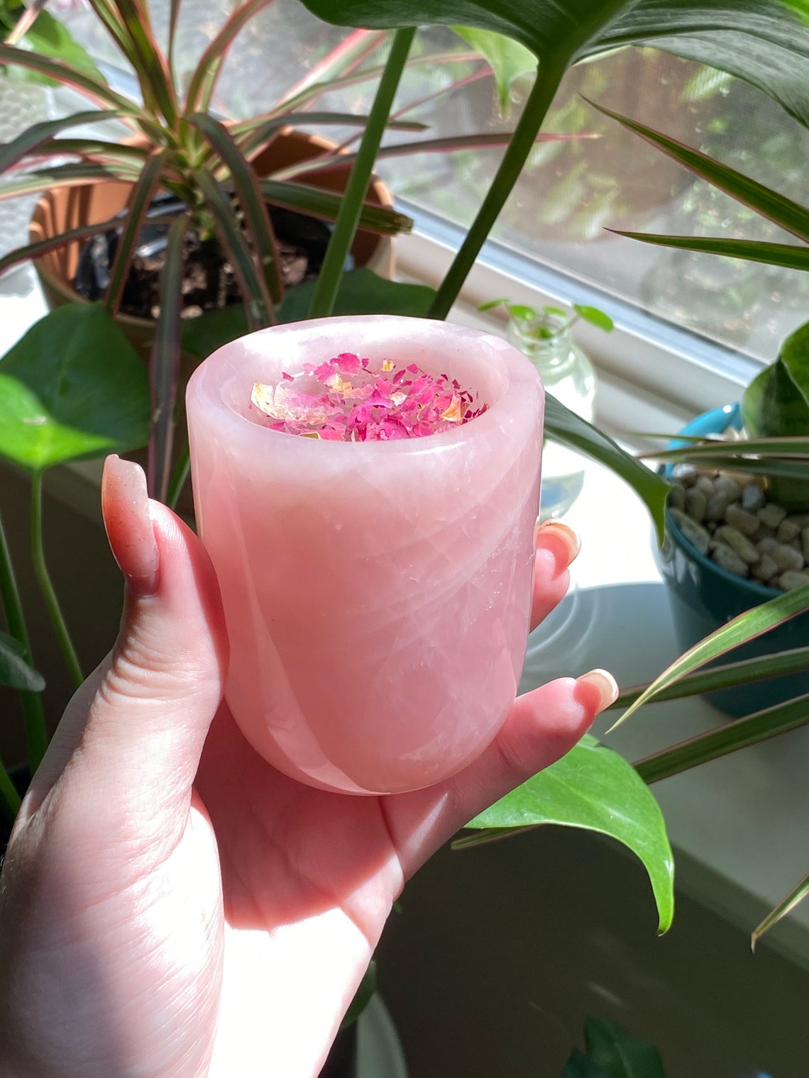 Rose Quartz Healing Cups Ritual Cups Tea Cups Etsy