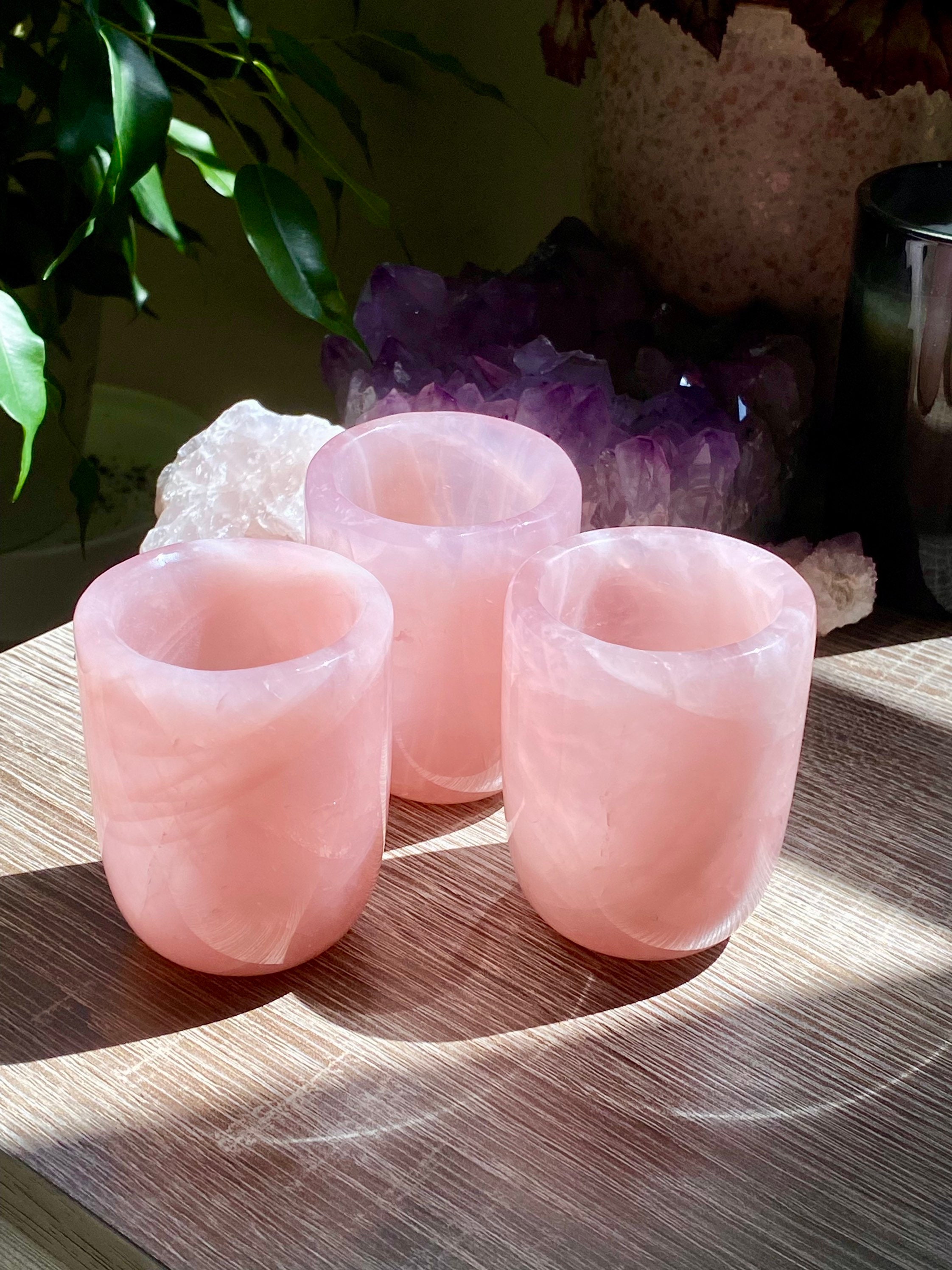 Rose Quartz Healing Cups Ritual Cups Tea Cups Etsy