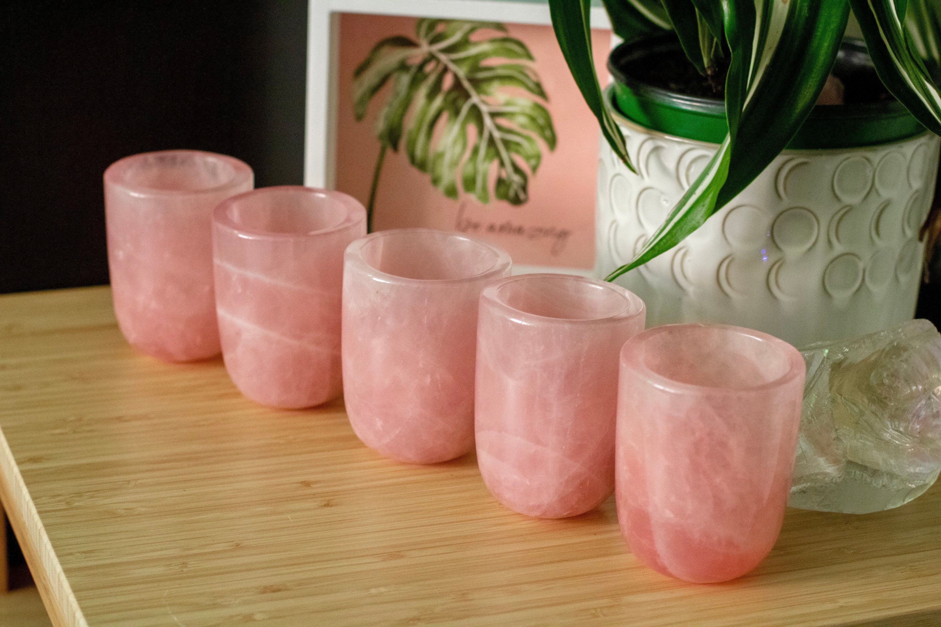 Rose Quartz Healing Cups Ritual Cups Tea Cups Etsy