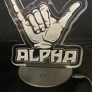 Alpha Phi Alpha Hand LED light