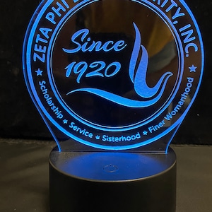 Zeta Phi Beta Circle LED light