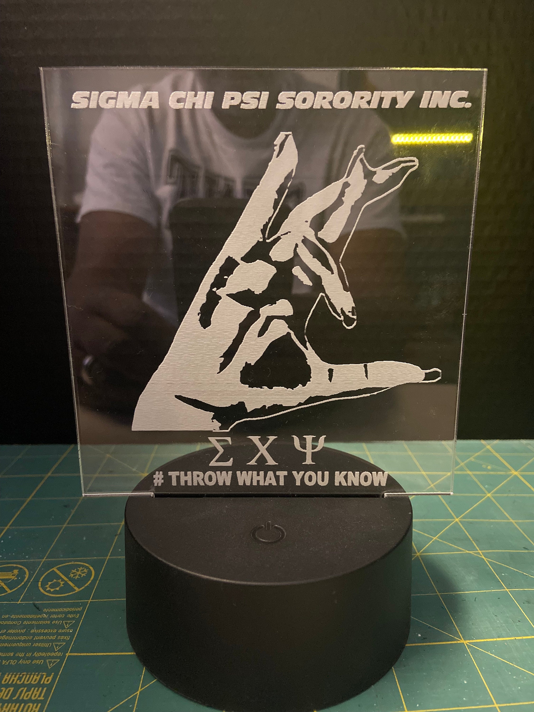 Sigma Chi Psi Sorority Hand LED Etsy