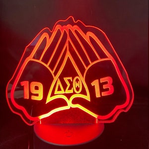 Delta Sigma Theta Hand LED light