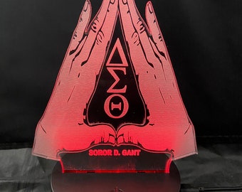 Delta Sigma Theta Hand personalized LED light
