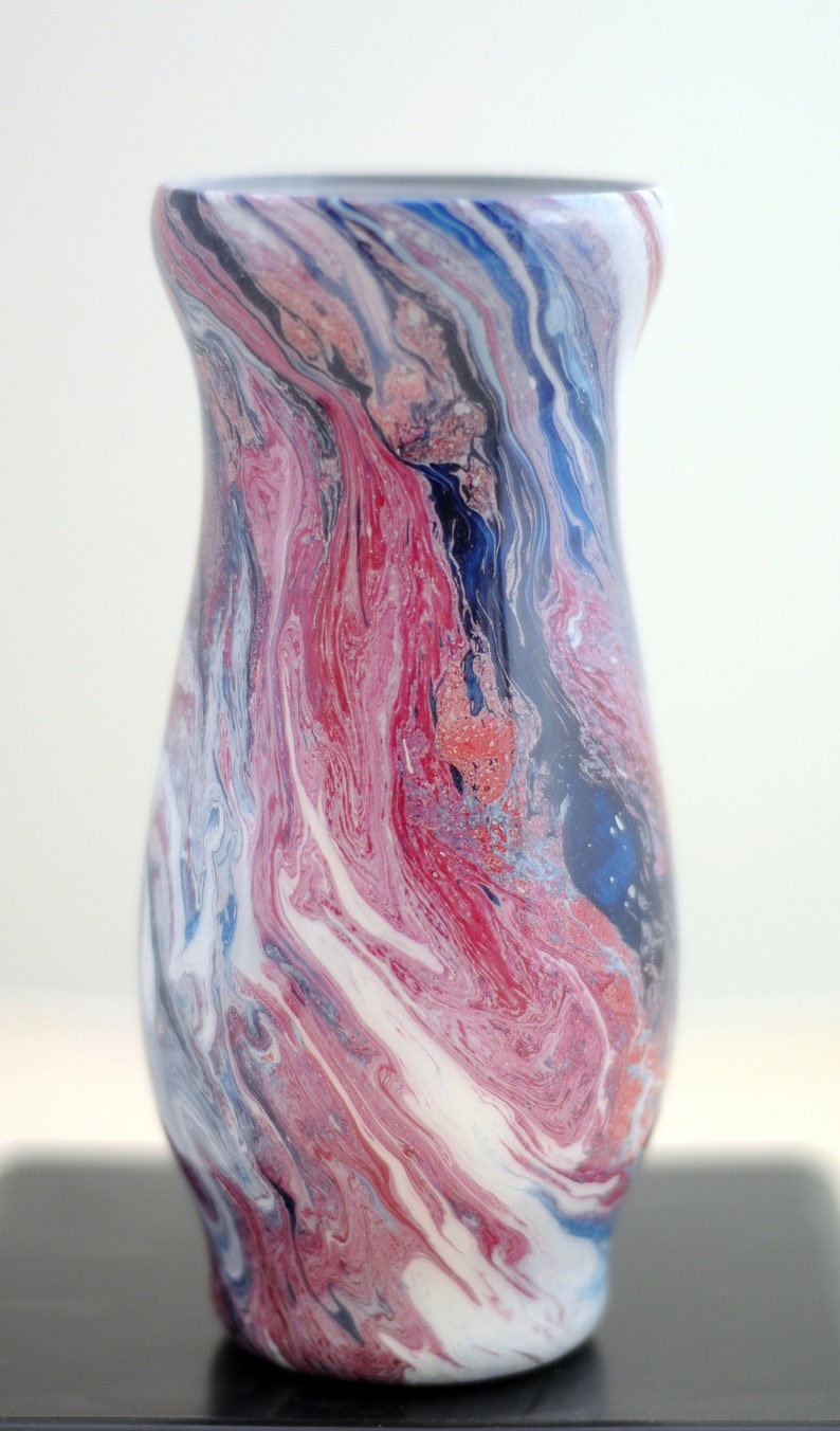 6 12 inch Decorative Hand Painted Glass Bud Vase