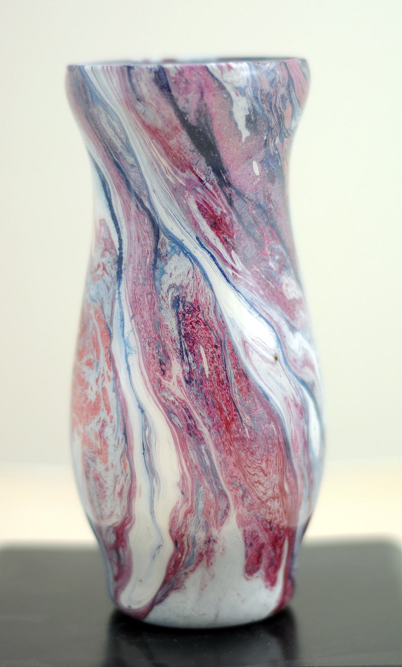 6 12 inch Decorative Hand Painted Glass Bud Vase