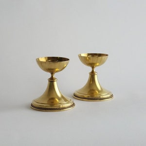Gunnar Ander for Ystad Metall Candleholders, Brass, Sweden c. 1960s