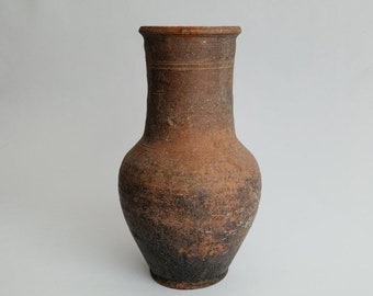 Antico Vaso in Ceramica, Terracotta, Ucraina Inizio XIX Secolo