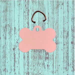 PERSONALIZED DOG Tag Double Sided Metal 1.50x1.00 Double Sided 3x1.25 Pet Tag Custom Pet ID Charm.