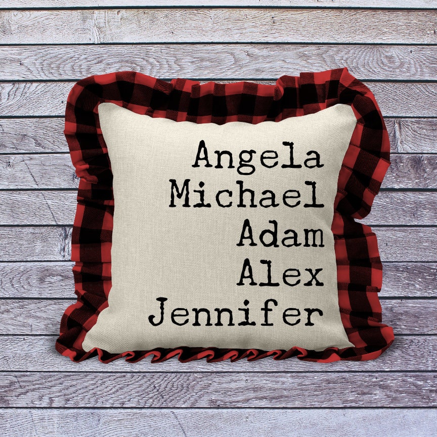 FAMILY NAME PILLOW Case Personalized Pillow Custom Pillow Etsy