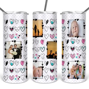 20 OZ SKINNY TUMBLER Family Picture Personalized Tumbler with lid and straw Stainless Steel Tumbler Gift For Her Custom Tumbler Personalized