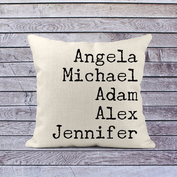Family Name Pillow Case Personalized Pillow Custom Pillow Etsy