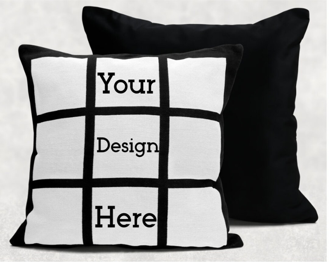 Photo Pillow Case, 9 Panel Photo Pillow, Personalized Pillow Case, Gift