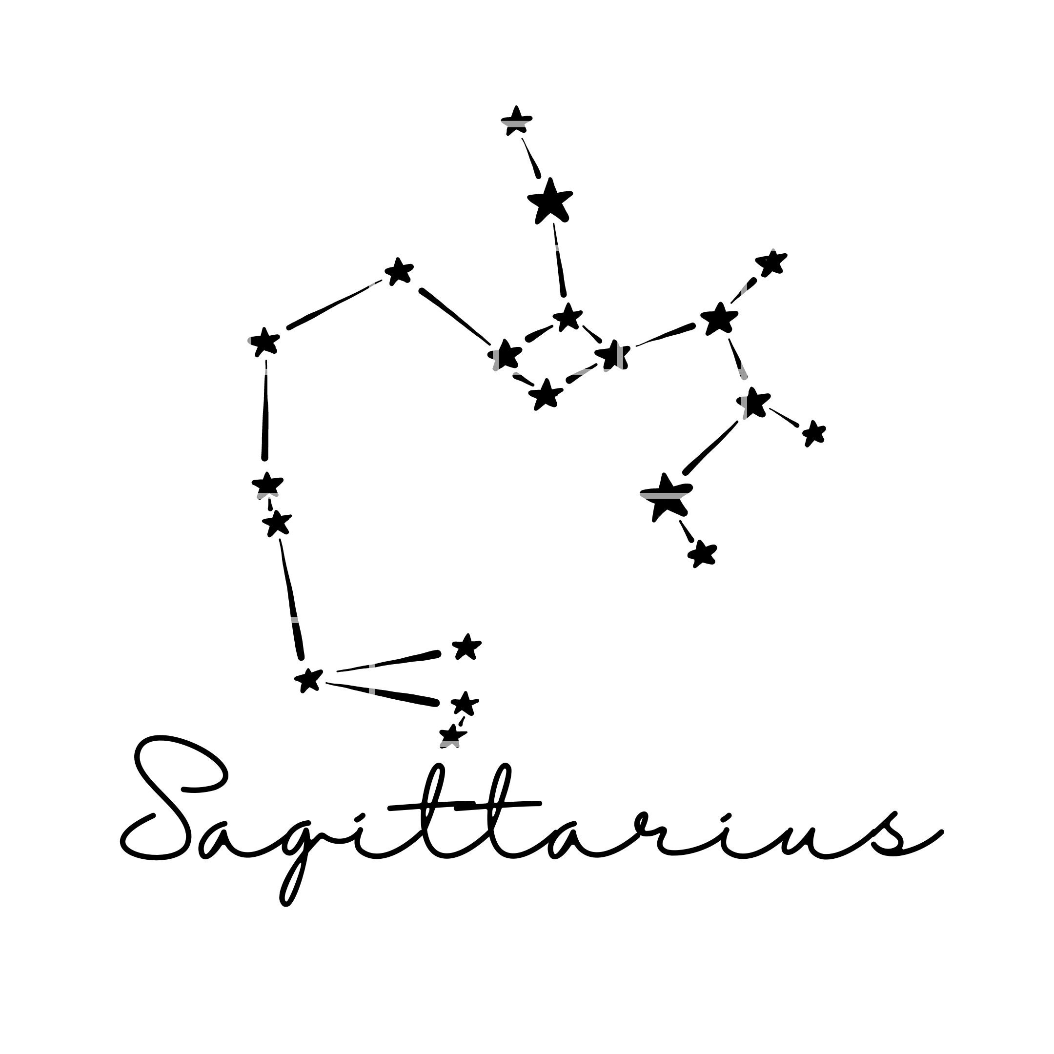 Sagittarius constellation svg zodiac svg astrology png | Etsy
