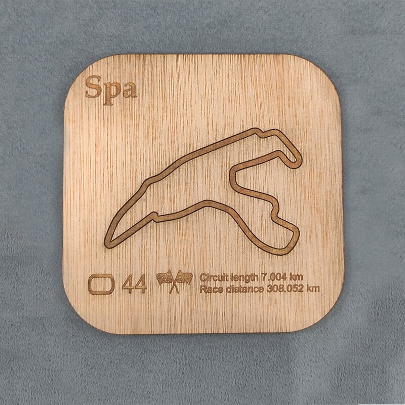 Any F1 Race Track Coaster Formula One Wooden Coasters F1 Etsy UK