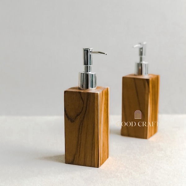 Teak Wood Bottle for Liquid Soap and Shampo I Decorative Bathroom Furniture I Eco friendly bathroom