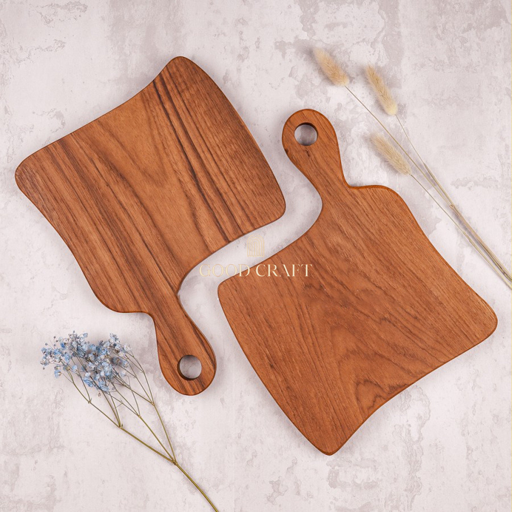 Classic Teak Wood Cutting Boards Decorative Rustic Kitchen Etsy
