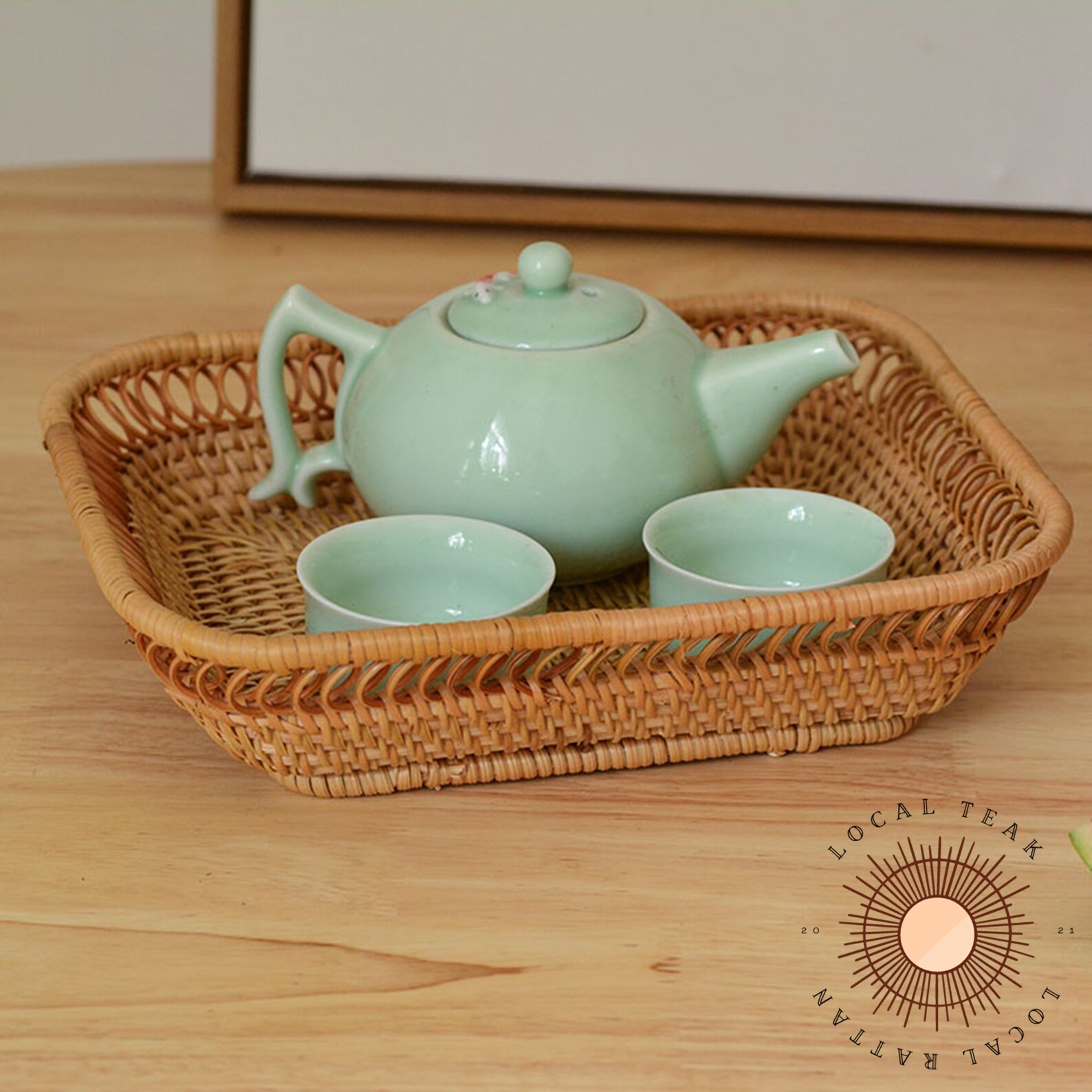 Rattan / Wicker Rectangle Trays I Decorative Natural Rattan Etsy