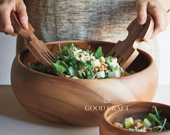 Extra Large Teak Wood Bowl - Sustainable Teak Wood Bowl