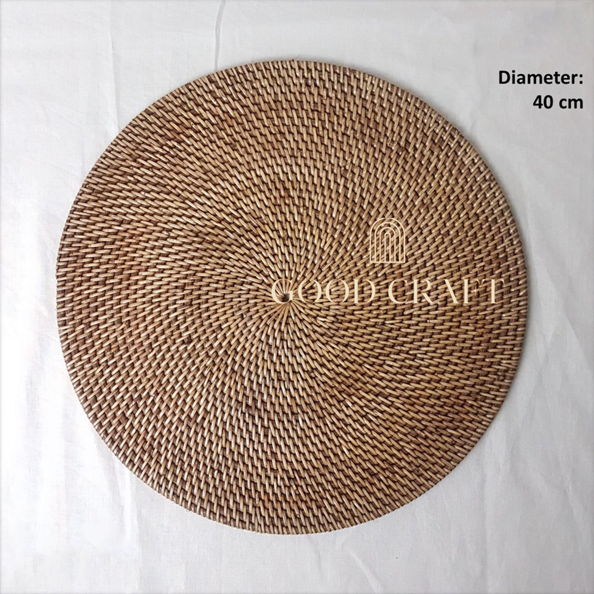 Hand Woven Rattan Placemat Sets Round Placemats With Etsy